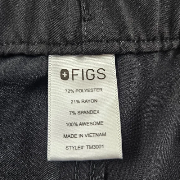 Figs Cairo Cargo Scrub Pants Mens 2XL Black Medical Nurse Wear - Picture 3 of 10